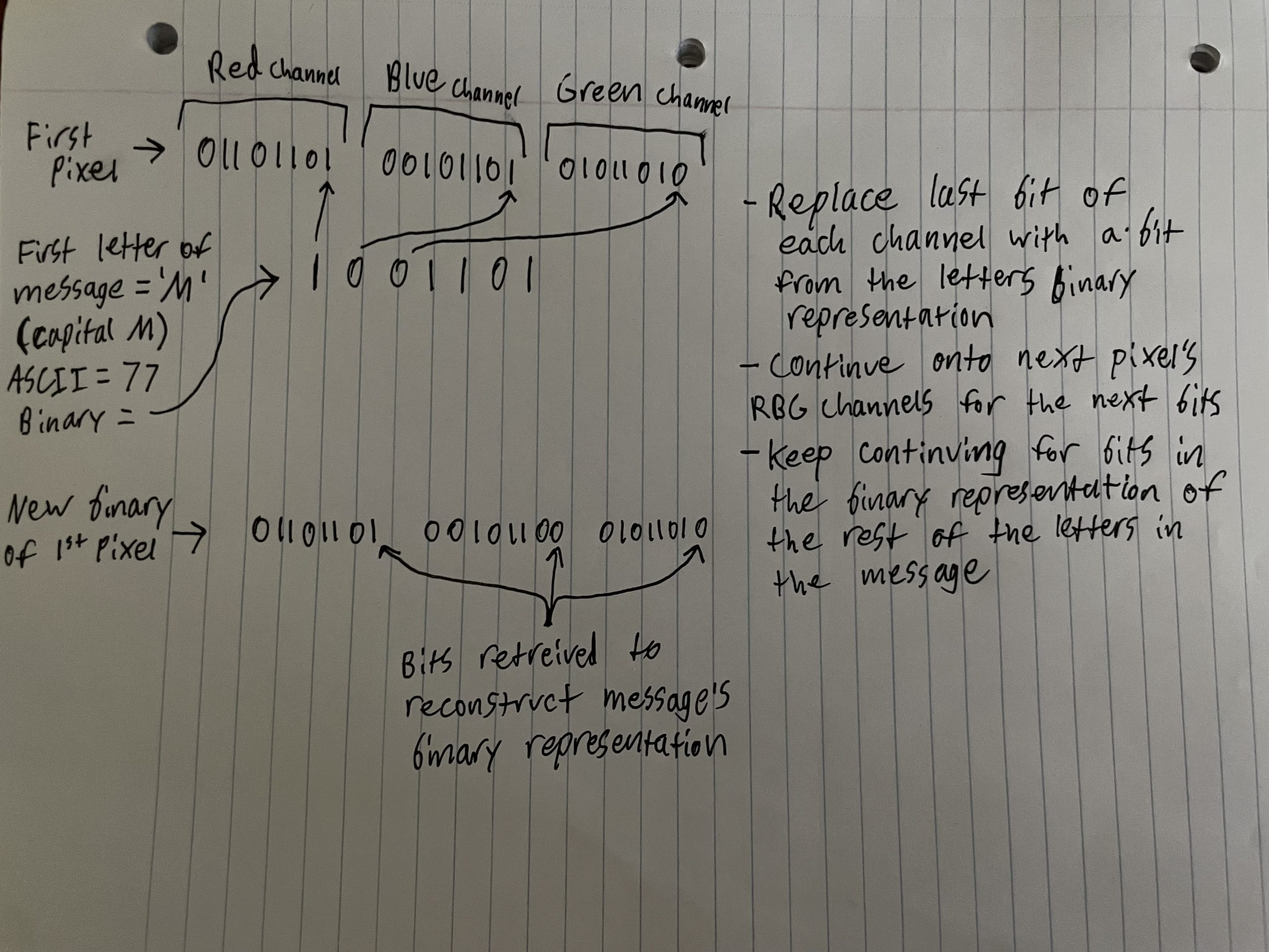 Visual of steganographic process